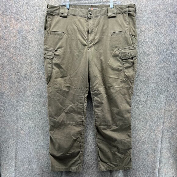 5.11 Tactical Pants Mens 42x32 Khaki Cargo Ripstop Stryke Military Performance - Picture 1 of 12
